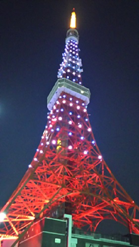 東京タワーの外観。