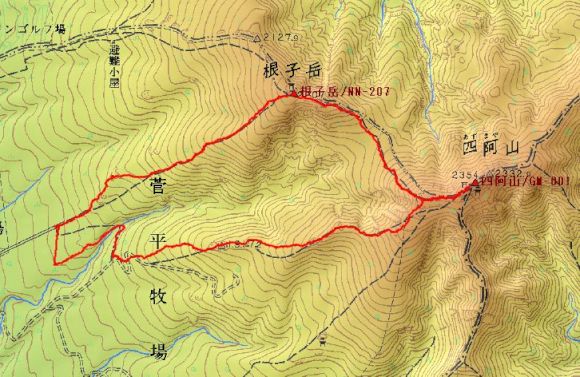 四阿山MAP