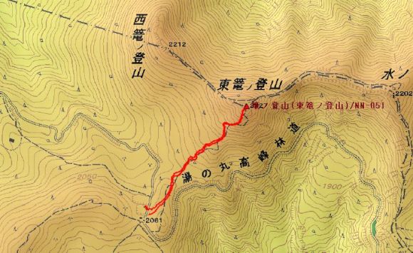 東籠ノ登山MAP