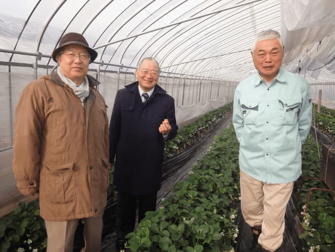 2012: Pro KITANO Masaru (Brother of KITANO Takeshi) visited our farm