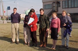 Guests facing the Cenotaph.