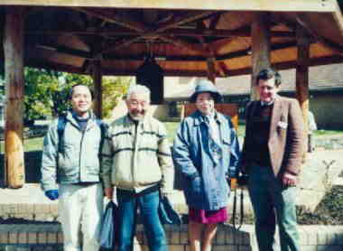 in front of Peace Bell