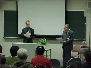 Alan with  Mr. Abe, his interpreter