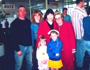 Yoko with her host family